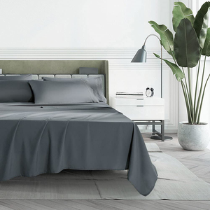 Soft Cooling Bedding 100% Bamboo Bed <b>Sheets</b> Set <b>Flat</b> <b>Fitted</b> <b>Sheet</b> Sets - Product Image 3