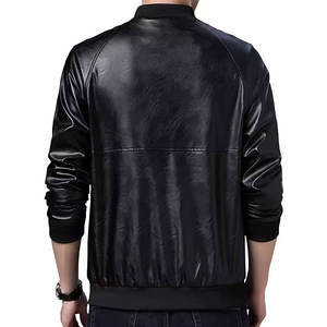 Chaquetas de cuero personalizadas al por mayor, estilo vaquero, lisas, para hombre, estilo motociclista. - Product Image 2