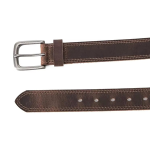 Diseña Tu Propio Logotipo, Hecho en Fábrica, Cinturón de Cuero Vacuno Personalizado, Color Sólido, Transpirable, Hebilla Plateada, Alta Calidad, Personalizable para Hombre - Product Image 4