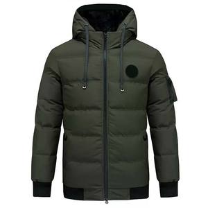 Blouson court matelassé pour homme avec logo personnalisé – Personnalisation OEM ODM disponible, Vêtement d'extérieur hivernal décontracté urbain - Product Image 1