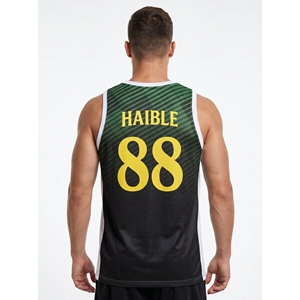 Camiseta de Fútbol Personalizada para Hombre, 100% Poliéster, Malla Sublimada, Cuello en V, Uniforme de Equipo, Talla XL, Ropa Deportiva sin Mangas de Haible Exports - Product Image 2