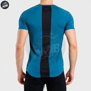 เสื้อยิมผู้ชาย OEM แห้งเร็ว น้ำหนักเบา ระบายอากาศได้ดี ผลิตตามสั่ง สไตล์ใหม่ คอกลม ฟิตเนส ผ้าโพลีเอสเตอร์ 100% - Product Image 6