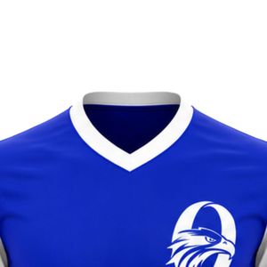 เสื้อฟุตบอลทีมสีน้ำเงินขาวแขนยาวพร้อมกางเกงขาสั้นเข้าชุด น้ำหนักเบา ระบายอากาศได้ดี ชุดฟุตบอลแบบกำหนดเองสำหรับโรงเรียนหรือสโมสร - Product Image 3