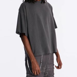 Camiseta Oversize de Corte Cuadrado para Hombre, 100% Algodón, Hombros Caídos, Estilo Urbano, Calidad de Lujo, Logotipo Personalizado, Camiseta Lisa para Hombre - Product Image 3