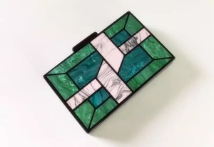 Irregular Shape Epoxy Resin Clutch Artistic Fashion Design Handmade <b>Craft</b> Decorative Bag - Product Image 4
