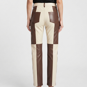 Pantalones de cuero de PU de cintura alta para mujer, estilo urbano, al por mayor, de moda, OEM, para chicas - Product Image 2