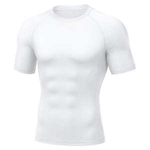 Camiseta de Compresión Blanca para Hombre con Manga Raglán - Product Image 1