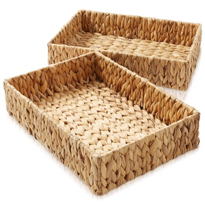 Mini water hyacinth <b>storage</b> container woven <b>basket</b> household organizer <b>baskets</b> from Vietnam - Product Image 6