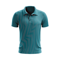 Polo homme personnalisé imprimé par le fabricant, protection UV, vêtements de sport d'extérieur, style décontracté, imprimé géométrique vintage