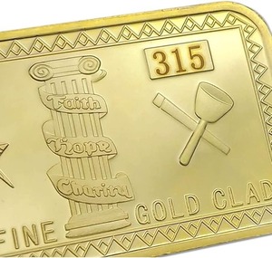 เหรียญที่ระลึกฟรีเมสัน ลายสัญลักษณ์เมสัน ชุบทอง เหรียญเมสัน งานฝีมือสวยงาม เหรียญเมสัน 3 มิติ - Product Image 2