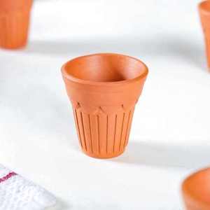 Tazas de Té de Barro Terracota Hechas a Mano, Taza de Vidrio |   Tazas de Té y Café Modernas, Ecológicas y de Lujo |   para el hogar - Product Image 3