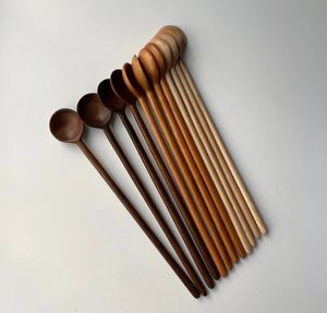 ชุดช้อนส้อมไม้ขัดเงาด้วยมือ ดีไซน์มินิมอล ใช้ซ้ำได้ สำหรับแคมป์ปิ้งและใช้ในบ้าน ชุดส้อมและช้อน - Product Image 1