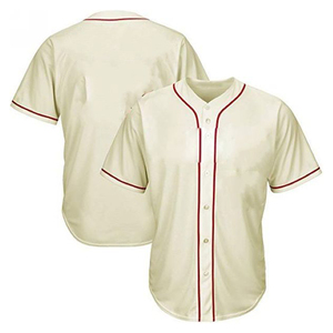 เสื้อเบสบอลลายทางสีขาวแขนสั้นติดกระดุมคอวีชุดซอฟต์บอล - Product Image 4