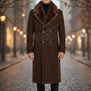 Trendy Design Men's Woolen Overcoat Casual Party Style Breathable <b>Coat</b> with Premium <b>Stitching</b> Art - Product Image 4