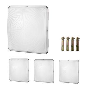 Set di 4 Luci LED per Tettoia da 150W, 16500LM, 5000K Luce Diurna, 31,5x31,5cm, Montaggio a Superficie, Certificato ETL, per Uso Commerciale/Industriale Esterno - Product Image 1