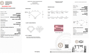 Diamant rose intense fantaisie de 5,16 ct, taille triligne, cultivé en laboratoire, certifié IGI, poli, dureté 10/10 - Product Image 2