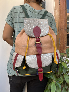 Recycled Leather Backpack Stylish Metallic Leather School Bags Unisex Multi Uses Bags Wholesale Bulk Product - Product Image 1