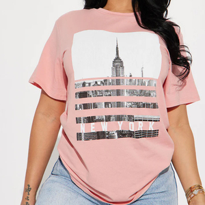 <b>Summer</b> Collection New Style Custom Printed Women's Street Fashion Casual Cotton Short Sleeve Blank Women <b>tShirt</b> Made in Pakistan - Product Image 5