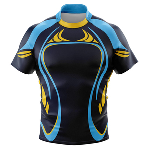 Maillot de rugby personnalisé imprimé par sublimation, uniforme d'équipe en couleur, commande en gros, fabricant OEM ODM, fournisseur, prix d'usine - Product Image 1