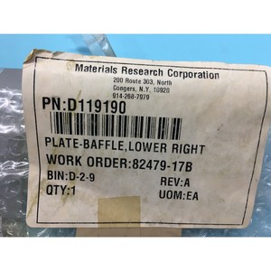 MRC D119191 Placa Deflectora, Conducto Inferior, 150897 - Equipo y Piezas de Semiconductores de Confianza de Tradicción Global - Product Image 3