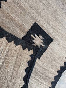 Alfombra de Yute Tejida a Mano, Estilo Tribal Moderno, Color Beige Natural y Negro, Geométrica, Ecológica, para el Hogar, Pasillo, Estilo Boho, Rústico - Product Image 3