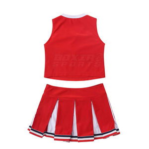 Uniforme de Porristas para Niñas, Conjunto de 2 Piezas con Falda Plisada – Traje de Baile Profesional para Eventos y Halloween - Product Image 4