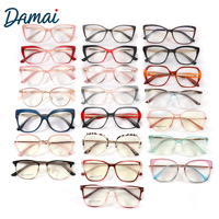 Montures de lunettes œil-de-chat multicolores en TR90 + CP, assortiment en liquidation