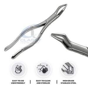 Juego de Instrumentos Quirúrgicos Dentales 2026 de Acero Inoxidable, Herramientas de Ortodoncia, Alicates Manuales, Extractores con Empuñadura Moleteada, Clase I - Product Image 3