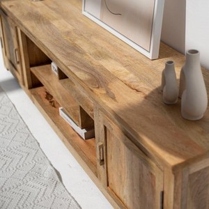 ตู้วางทีวีไม้แวนดาน่า โนวารา นิมบัส พร้อมที่เก็บของ ตู้คอนโซลไม้จริงทันสมัย - Product Image 2