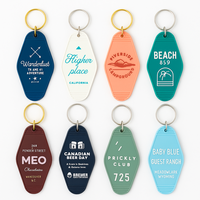 Porte-clés ISO9001 & BSCI en plastique acrylique promotionnel d'hôtel en plastique personnalisé imprimé rétro Vintage chambre d'hôtel