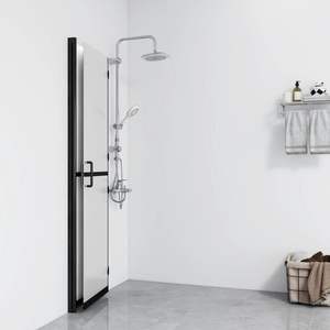 Paroi de douche pliable 120x190 cm avec verre ESG dépoli pour cabine de douche - Product Image 3