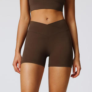 Nouvelle Arrivée Short Taille Haute Femme Élastique Effet Push-Up Séchage Rapide Respirant pour Yoga Course Gym Entraînement - Product Image 5