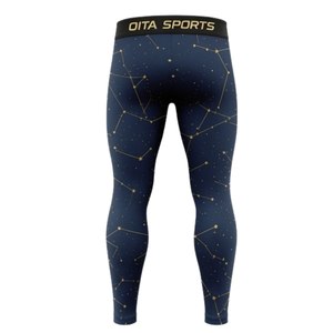 Ensemble de vêtements de sport pour homme, bleu marine, manches longues et leggings, compression, entraînement, fitness, gym, athlétique - Product Image 6