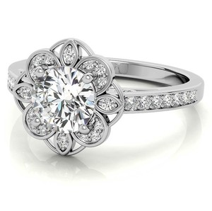 Bague en Moissanite en Argent Sterling 925 Plaqué Or Blanc, Géométrique, pour Fiançailles, Mariage, Solitaire, Promesse, Élégante pour Soirée - Product Image 4