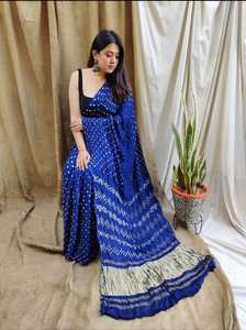 Designer Pure Silk Bandhani Saree | Lightweight Traditional Indian Saree | Festival & Party Wear | Manufacturer Export Quality - Product Image 2