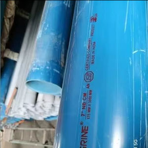 Tuyau de gaine en uPVC bleu de classe CS Shallow Well, matériau vierge, extrémité filetée, tube lisse, 150 mm, diamètre 6 pouces, longueur 6 mètres (20 pieds) - Product Image 1