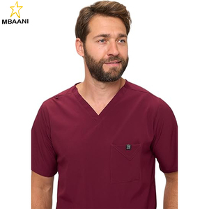 <b>SCRUBS</b> Men's <b>Scrub</b> Set – Stretch V-Neck Multi-Pocket Men's Medical <b>Uniform</b> <b>Scrubs</b> Top & Cargo Pants - Product Image 6