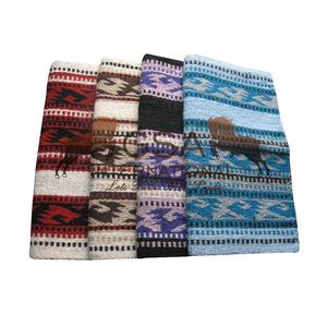 Manta de sillín de lana de lujo 34x36 Almohadilla de caballo tejida a mano de lana pura de Nueva Zelanda para montar y mostrar al mejor precio - Product Image 1