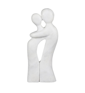 Escultura abstracta de pareja, figurita romántica, estatua minimalista moderna, decoración contemporánea para el hogar, escultura artística de mármol - Product Image 1