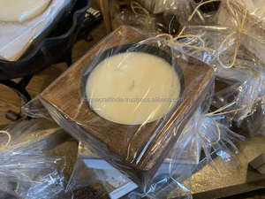 Bougeoir en bois rustique | Photophore et support de pilier faits à la main | Décoration intérieure et cadeau | Artisanat unique Inde - Product Image 4