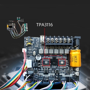 مضخم صوت منزلي عالي الطاقة ، 50 واط + 50 واط + واط ، متعدد المدخلات (بلوتوث/AUX/USB) - Product Image 3