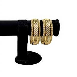 Luxury 22K <b>Gold</b> Dubai Bridal <b>Bangles</b> Set Intricate Mesh Filigree Indian Wedding Jewelry for Women Gift Party - Product Image 1