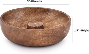 Quemador de Incienso Loban Daan Dhoop de Madera y Latón, Artesanía de faizacraft, Artesano Indio, para Decoración del Hogar, Portavelas - Product Image 5