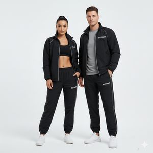 Conjunto Deportivo Rexfit Personalizado para Hombre, Chaqueta Cortavientos de Nailon Reflectante con Cremallera Completa y Pantalones Cortos, Conjunto Deportivo al por Mayor - Product Image 3