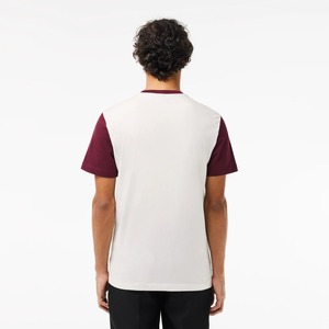 Camiseta de Manga Corta con Cuello Redondo para Hombre, Corte Regular, Estilo Casual, Ribete en Contraste, Manga Raglán, Color Sólido, 100% Algodón Jersey - Product Image 2