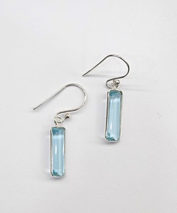Pendientes Largos de Plata 925 con Topacio Azul, Antideslustre, Ligeros, Fabricados en India - Product Image 3