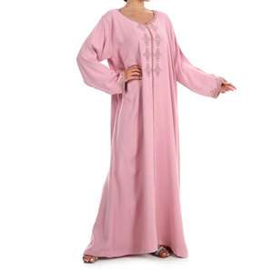 Stylish Arabian Jalabiya Dress for Women Lightweight Breathable Modest Wear Long Islamic Gown - Product Image 3