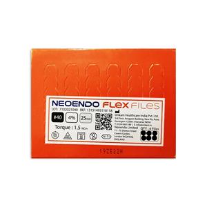 Fils endodontiques flexibles manuels 4% 25mm # Outil de préparation du canal radiculaire à contrôle amélioré 35 - Product Image 5