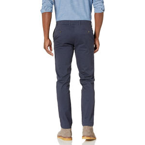 Pantalones Chinos de Algodón Elástico para Hombre, Color Azul Marino Oscuro, Corte Ajustado, Uso Diario, Tela Resistente, Diseño Moderno - Product Image 2