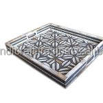 Bandeja con incrustaciones de hueso de madera Natural hecha a mano, plato de servicio personalizado de alta calidad para restaurantes caseros, hoteles directamente, clásico - Product Image 4